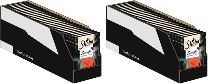 Sheba Sauce Collection Sauce Lover hrană umedă pentru pisici în pungă porționată cu ton (MSC) 28X85G