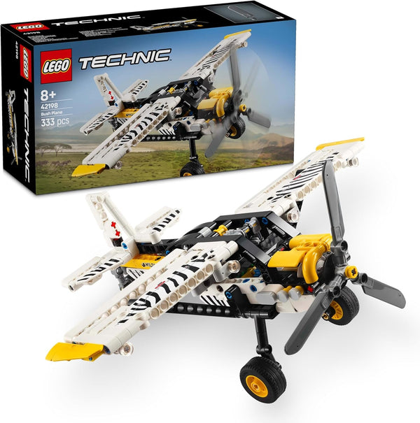Avion cu elice LEGO Technic, jucărie construibilă pentru copii, cadou pentru băieți și fete de la 8 ani, model de avion cu elice rotativă și motor cu piston cu 4 cilindri 42198