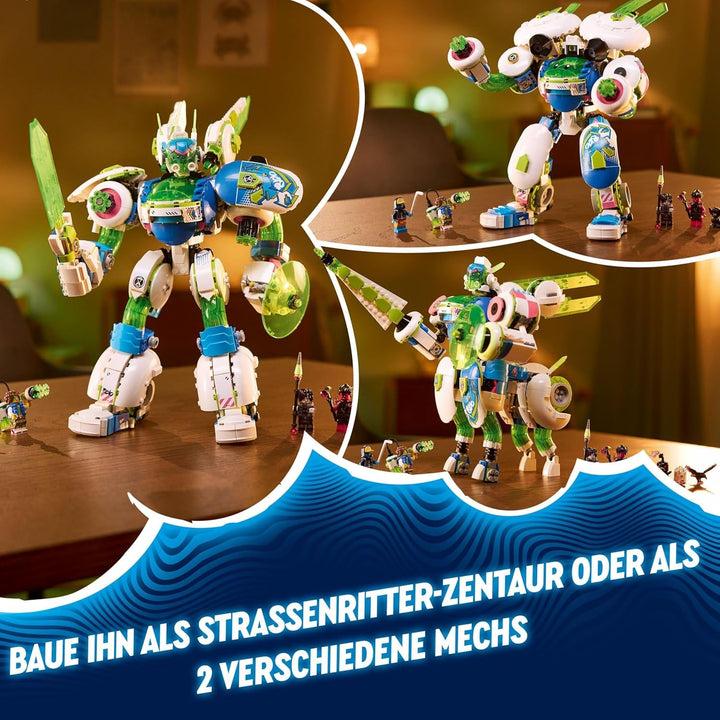 LEGO Dreamzzz 3-In-1 Mateo And Z-Blob The Knight Mech, set de joacă de reconstruit pentru băieți și fete de la 10 ani, cadou pentru copii, set fantezie, robot în 3 variante, jucărie de aventură 71485