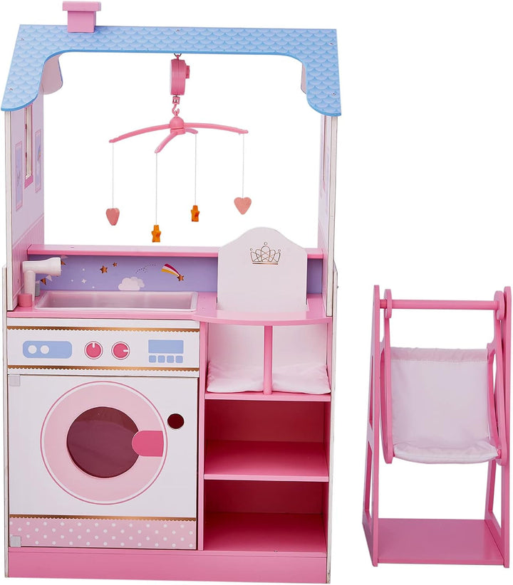 Olivia'S Little World Teamson Kids 18 Inch Baby Dolls Wooden Dollhouse Double Sided Nursery TD-11460W