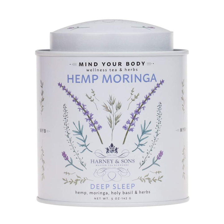 Hemp Moringa Tea Blend, Wellness, Deep Sleep Blend, 5 Oz Tin Tea USA Naty Shop Default Title