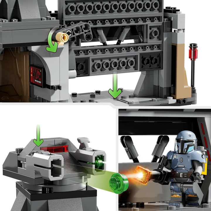 LEGO Star Wars: Duelul Mandalorian între Paz Vizsla și Moff Gideon, jucărie de construcție de colecție pentru copii, idee de cadou pentru băieți și fete creative cu vârsta de peste 7 ani, jucărie Mandalorian 75386