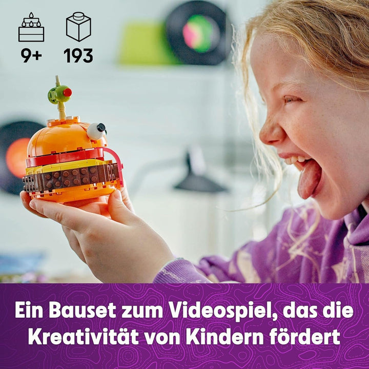LEGO Fortnite Durrr Burger, Set de construcție pentru jocul video pentru gameri cu vârsta de peste 9 ani, Model de expus, Figurină de colecționat, Cadou pentru copii, adolescenți și adulți, Obiect de colecție 77070