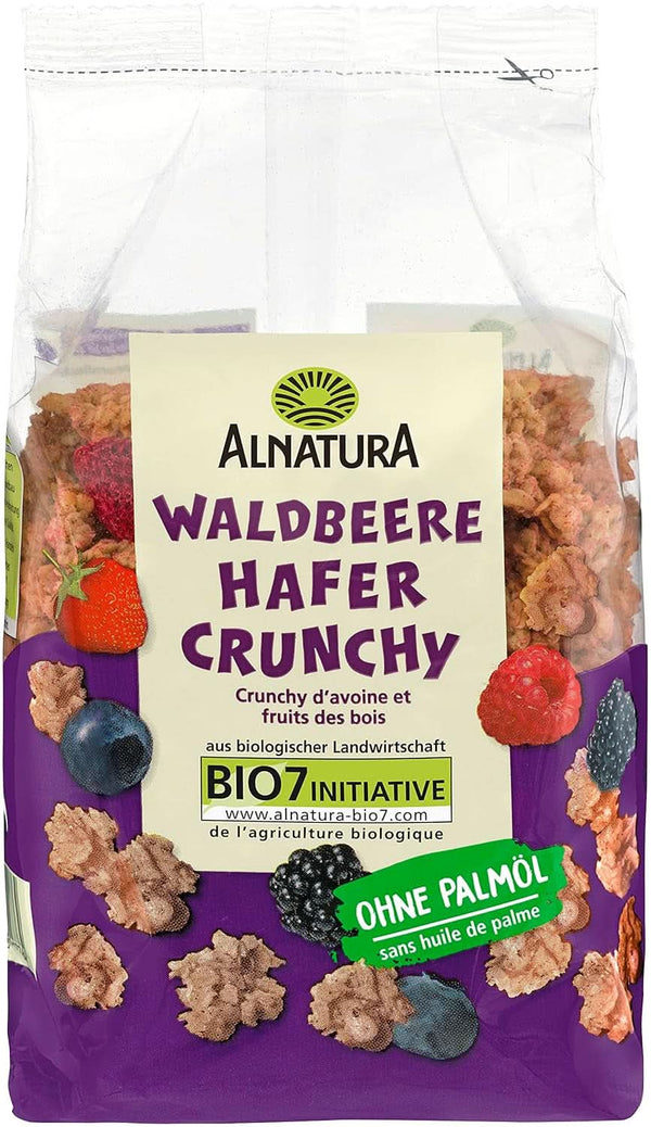 Ovăz organic Crunchy Wild Berry, 375 grame