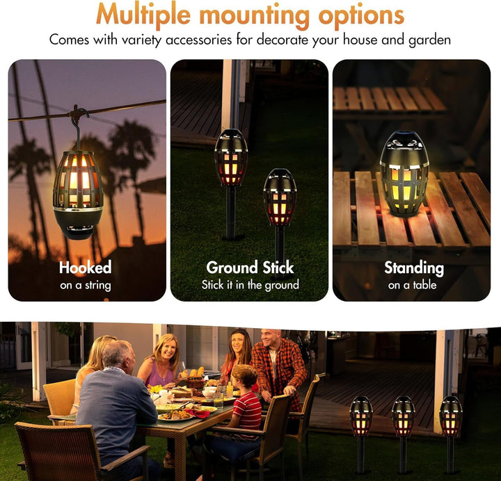 Wowlela Bluetooth Lautsprecher Mit Flammen Effekt, Tragbare Bluetooth-Lautsprecher Outdoor Kabellose Wasserdichter Bluetooth Lautsprecher Mit Licht, Für Terrasse, Garten, Geschenke Für Männer,Frauen