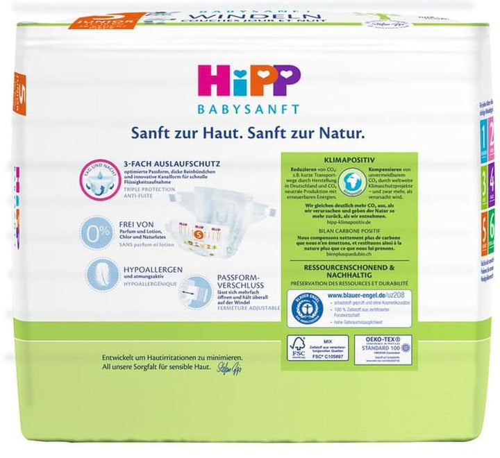 Hipp Babysanft Windeln Junior 5 Doppelpack, 3Er Pack (3 X 2 X 29 Stück)