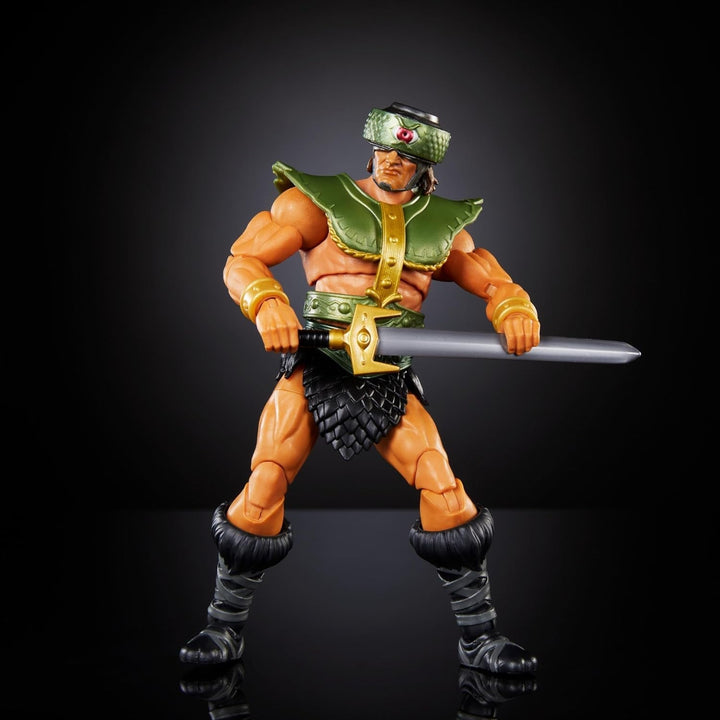 Masters of the Universe Masterverse New Eternia Tri-Klops Action Figure, figurină de colecție Deluxe cu 30 de puncte de mișcare și accesorii, Motu Toy, HYC52