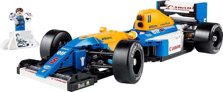 LEGO Icons Williams Racing FW14B cu Nigel Mansell - Set de mașini model F1 cu minifigurine cu pilot de curse de colecționat - Decorațiune de birou cu suport - Cadou pentru adulți și adolescenți fani ai sporturilor cu motor 10353