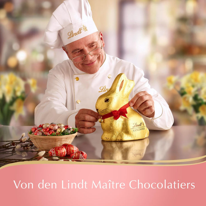 Lindt Schokolade Mini GOLDHASEN Mix | 105 G | 10 X Mini GOLDHASEN Zu Ostern in Den Sorten Weiß, Milch Und Dark 60% | Osterschokolade | Schokoladengeschenk | Schokoladenhasen | Osterhase