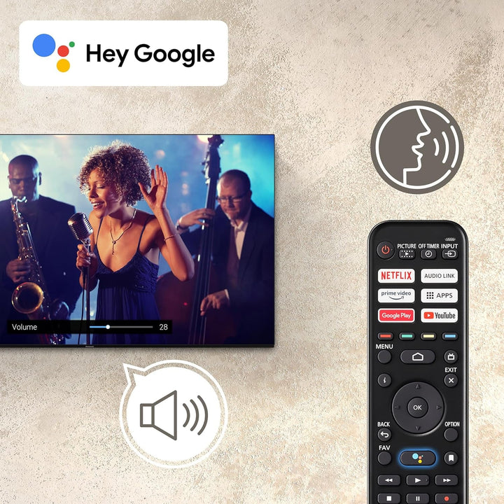 Panasonic TX-32MSW504, 32 Zoll HD LED Smart 2023 TV, Android TV, Surround Sound, Google Assistant, Chromecast, Bright Panel, HD Color Engine, Schwarz