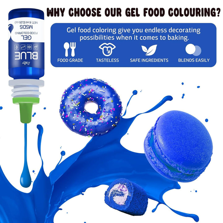 Colorant alimentar în gel - 100 ml, coloranți alimentari în gel pentru prăjituri, copt, fursecuri, macaroane - Colorant alimentar concentrat fără zahăr pentru decorarea torturilor, băuturi, ouă de Paște, slime DIY (alb)