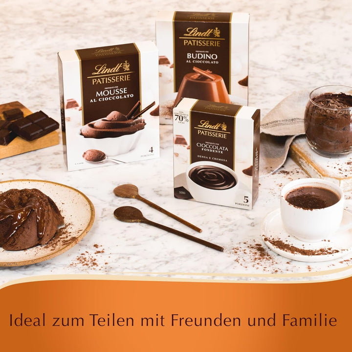 Lindt Schokolade - PATISSERIE Mousse Au Chocolat | 6 X 110 G | Backmischung Für 4 Portionen Fluffige Mousse Al Cioccolato Aus Feinster Schokolade | Patisserie | Backmischung | Schokoladengeschenk