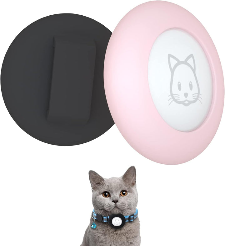 Simplethings 2022 Airtag Suport pentru zgardă pentru pisici, suport pentru zgardă mică pentru pisici compatibil cu Apple Airtag, pachet de 2 huse de protecție impermeabile pentru zgardă pentru animale de companie în limita a 1 cm