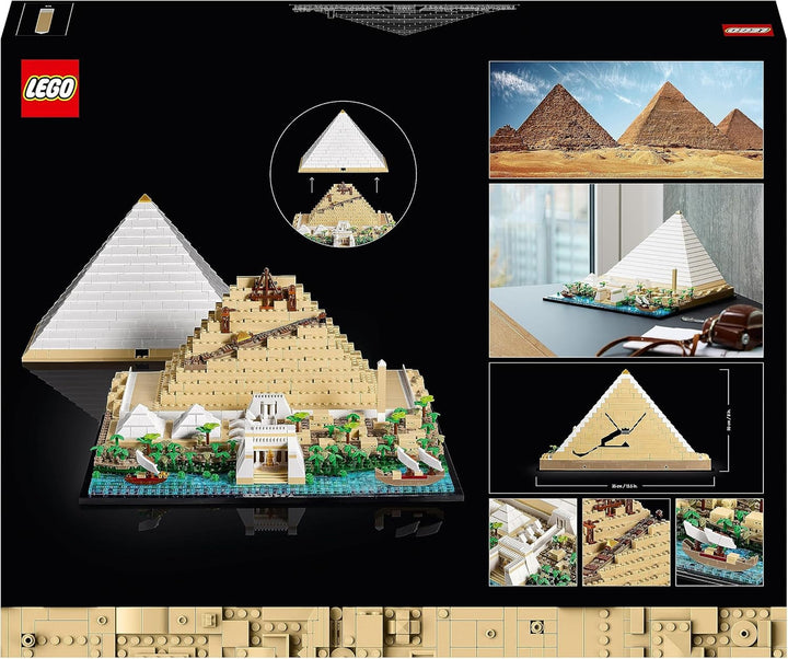 LEGO 21058 Arhitectură Piramida lui Keops Set de construcție pentru artizanat ca hobby creativ, idee de cadou pentru adulți, bărbați, femei, mamă, tată, activitate creativă, colecție de repere faimoase