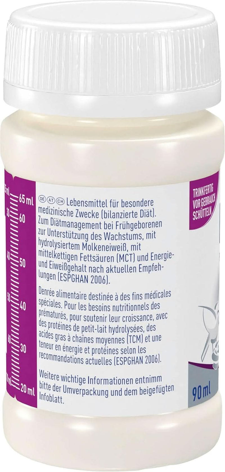 BEBA Frühgeborenennahrung Stufe 2, Spezialnahrung Für Frühgeborene Und Untergewichtige Neugeborene, Trinkfertig, 32Er Pack (32 X 90Ml)