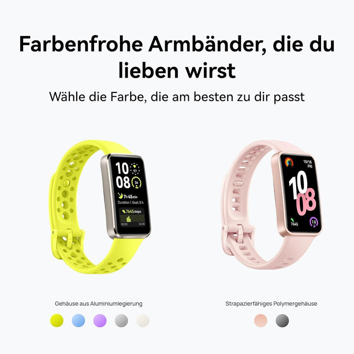 HUAWEI Band 10 Smartwatchï¼Œ Urmărire fitness cu suportKI, Analiză profesională a somnuluiï¼ŒMedia variabilității ritmului cardiac (HRV) în timpul somnului, Autonomie până la 14 zile, iOS & Androidï¼ŒBlack