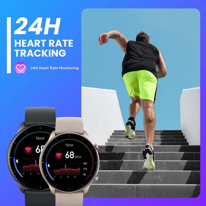 Amazfit [versiunea 2022] GTR 2 46mm smartwatch cu apeluri Bluetooth, 3 GB de stocare a muzicii, ceas sportiv cu 90 de moduri sportive, monitorizarea ritmului cardiac și SpO2, funcționează cu Alexa