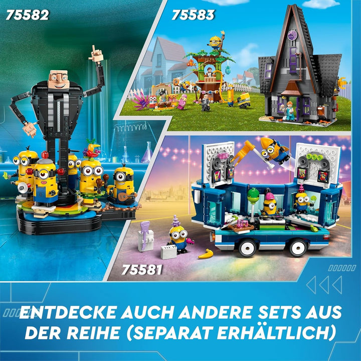 LEGO I - Simply Incorrigible 4 Vila de familie a lui Gru și a Minionilor, set de joacă pentru filmul I - Simply Incorrigible 4, jucărie pentru copii, cadou pentru băieți și fete începând cu vârsta de 8 ani 75583