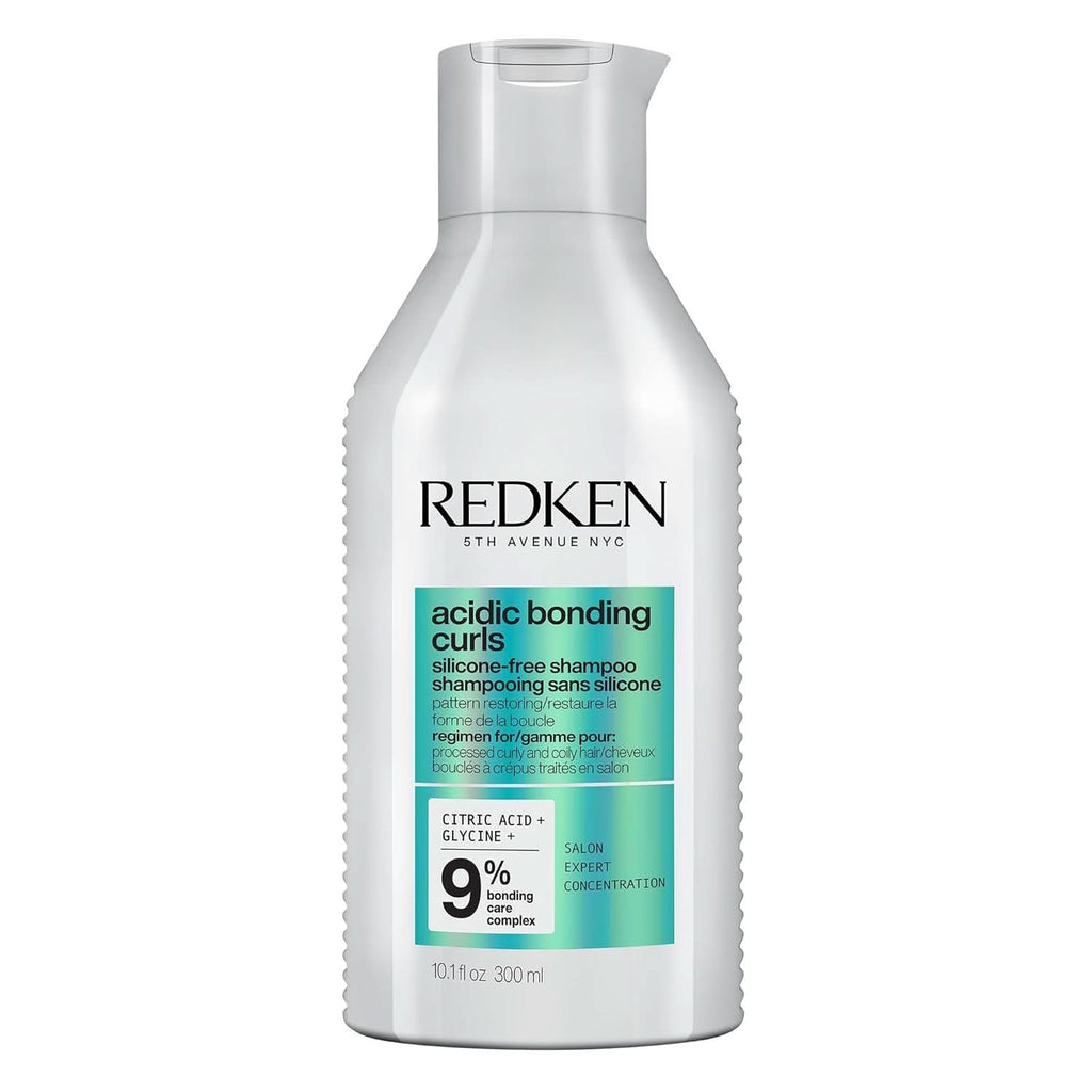 Redken Pflegendes Shampoo Zur Regeneration Der Struktur Von Behandelten, Geschädigten Locken, Mit Zitronensäure Und Glycin, Silikonfrei, Vegan, Acidic Bonding Curls Shampoo, 1 X 300 Ml