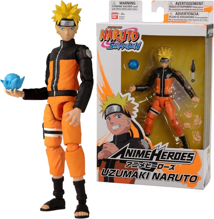 Bandai - Anime Heroes - Naruto Shippuden - Anime Hero Figures 17 Cm - Kakashi Hatake - Licență oficială - Figura articulată Kakashi - 36903