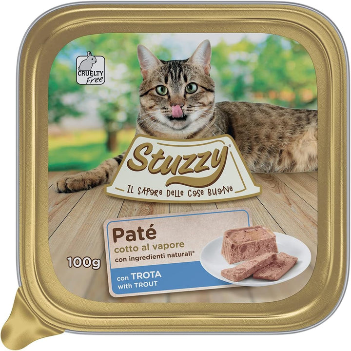 Mister Hrană umedă pentru pisici adulte, Curcan, linie pateu și carne în bucăți, Total 3.2kg (32 căni X 100g)