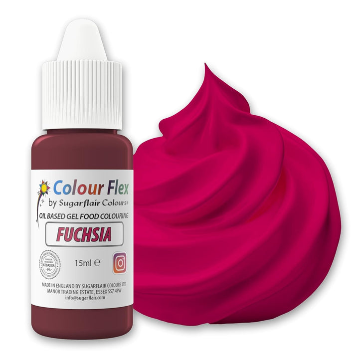 Sugarflair Colourflex Colorant alimentar pe bază de ulei Fuchsia, 15 ml Coloranti Alimentari Naty Shop