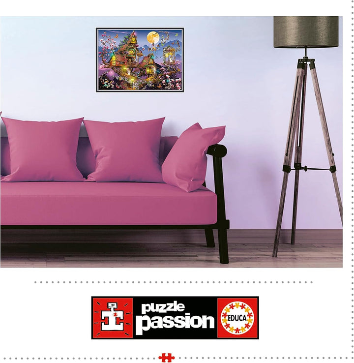Educa - Puzzle 500 piese pentru adulti | casa zanelor, puzzle 500 piese pentru adulti si copii de la 11 ani, fantezie, basme, zane (19554)