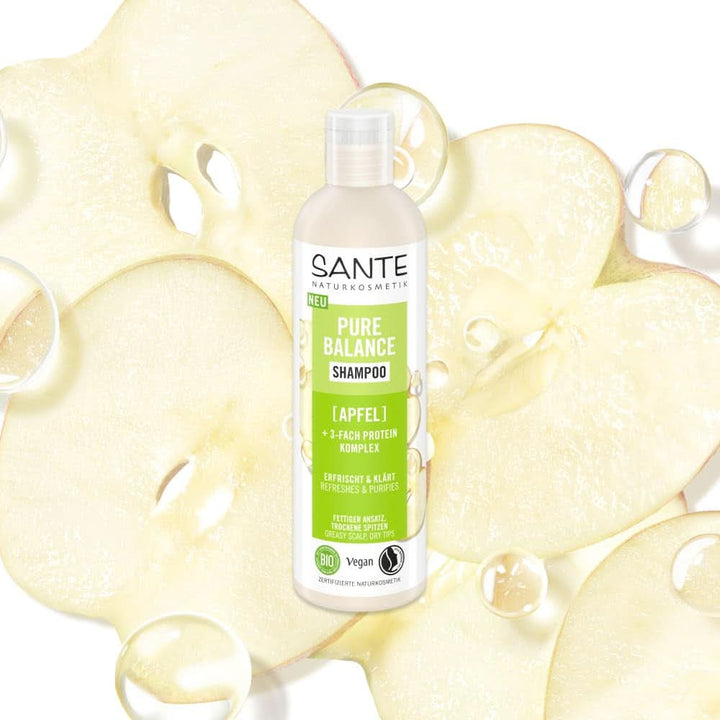 SANTE Naturkosmetik Pure Balance, șampon, hidratează intensiv părul uscat, 250 ml