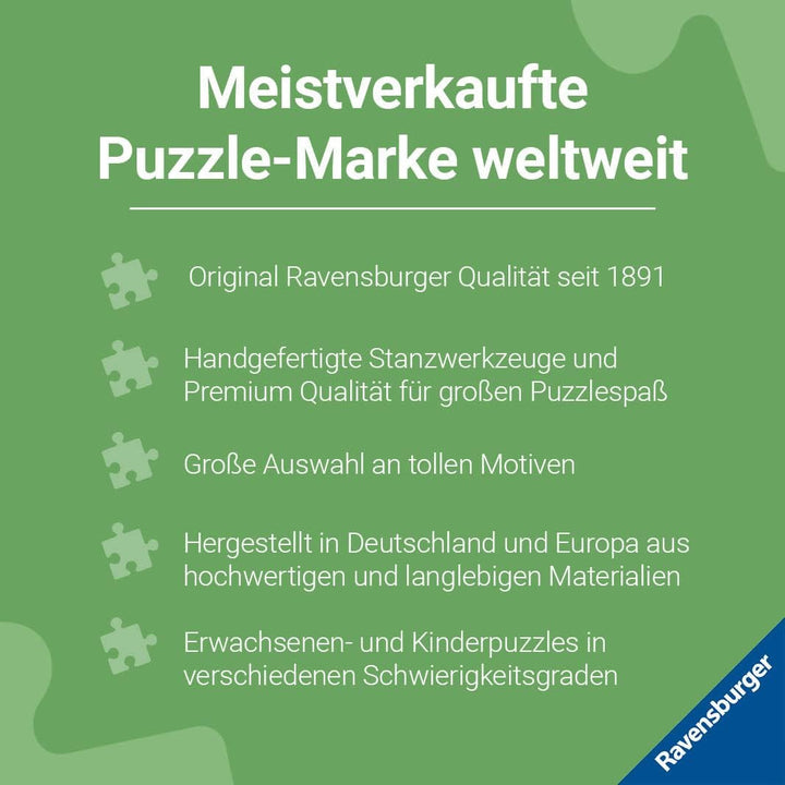 Ravensburger children's puzzle - 12722 Big, wide world - Puzzle harta lumii pentru copii de 8 ani și peste, cu 200 de piese în format XXL