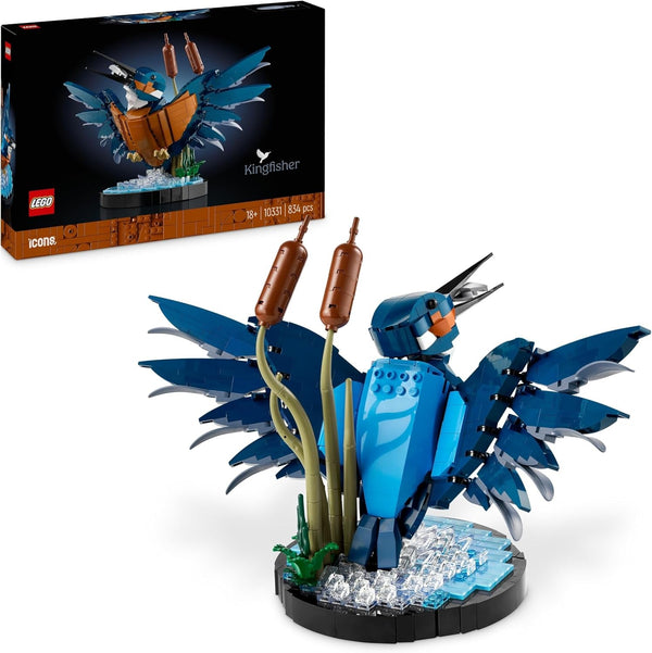 LEGO Icons Kingfisher Model Building Set pentru adulți, figură de pasăre pentru camera de zi sau birou, decorațiuni pentru casă și birou, cadou pentru iubitorii de păsări și ornitologi, femei și bărbați 10331