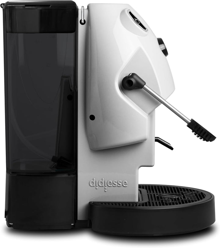 Cafetieră Baby Frog cu capsule de cafea și ceai, cu spumator de lapte și suport dublu pentru capsule de cafea și ceai, consum redus de 450 W, dozator de apă caldă (alb)