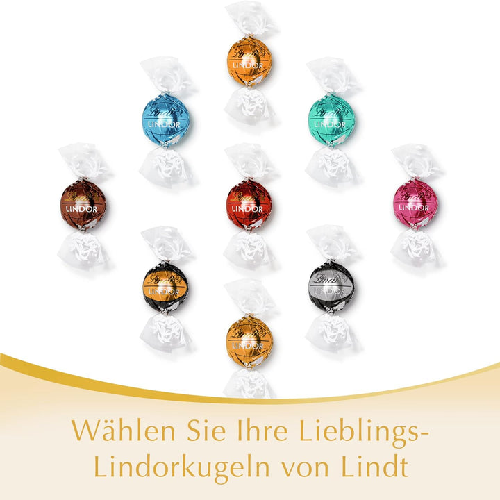 Lindt Schokolade LINDOR Kugeln Weiß | 400 G | Ca. 30 Schokoladen Kugeln Weiße Schokolade Mit Zartschmelzender Füllung | Pralinengeschenk | Schokoladengeschenk