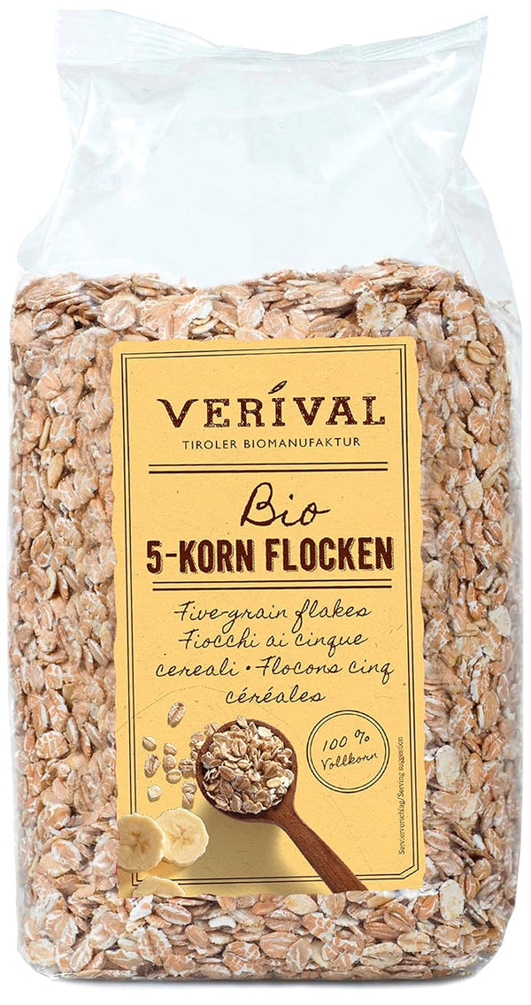 Verival 5-Korn Flocken - Bio, 6Er Pack (6 X 500 G)