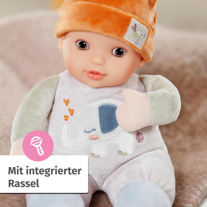 Baby Annabell pentru bebeluși Sweetie Sand 30Cm, păpușă moale 30Cm mare din țesătură cu zornăitor integrat, pentru nou-născuți, 710722 Zapf Creation