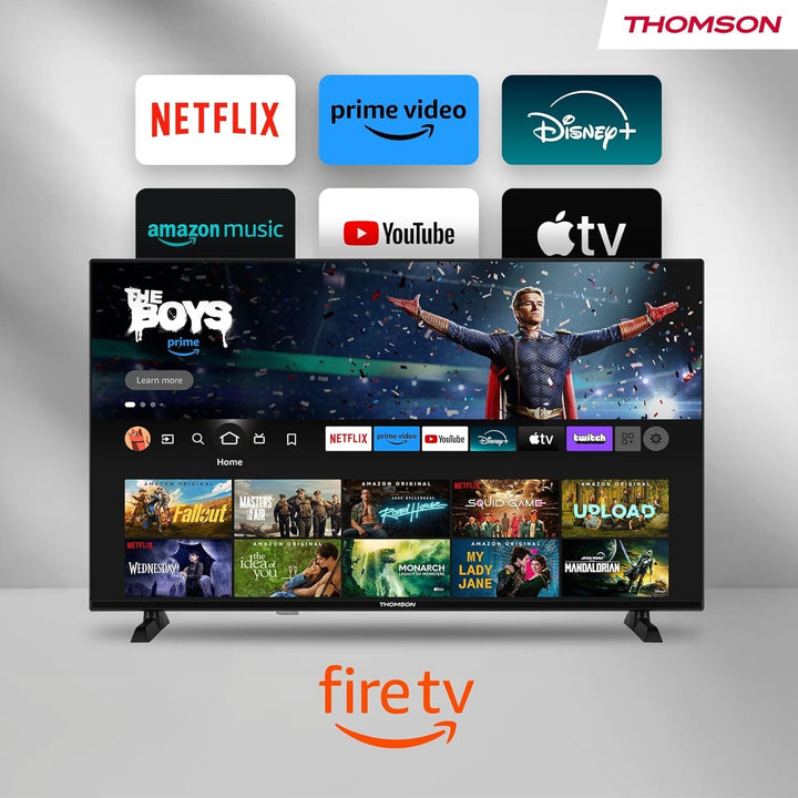 Thomson 32'' (80 Cm) HD – LED Fire TV – Alexa-Sprachsteuerung, Airplay-Unterstützung, Triple Tuner, Bluetooth, HDMI, Usb-Anschlüsse, AV in Und CI+ – 32HF2S34 – 2024