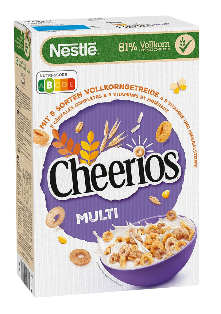 NESTLE Multi CHEERIOS cereale pentru micul dejun din 5 cereale integrale, 375 grame