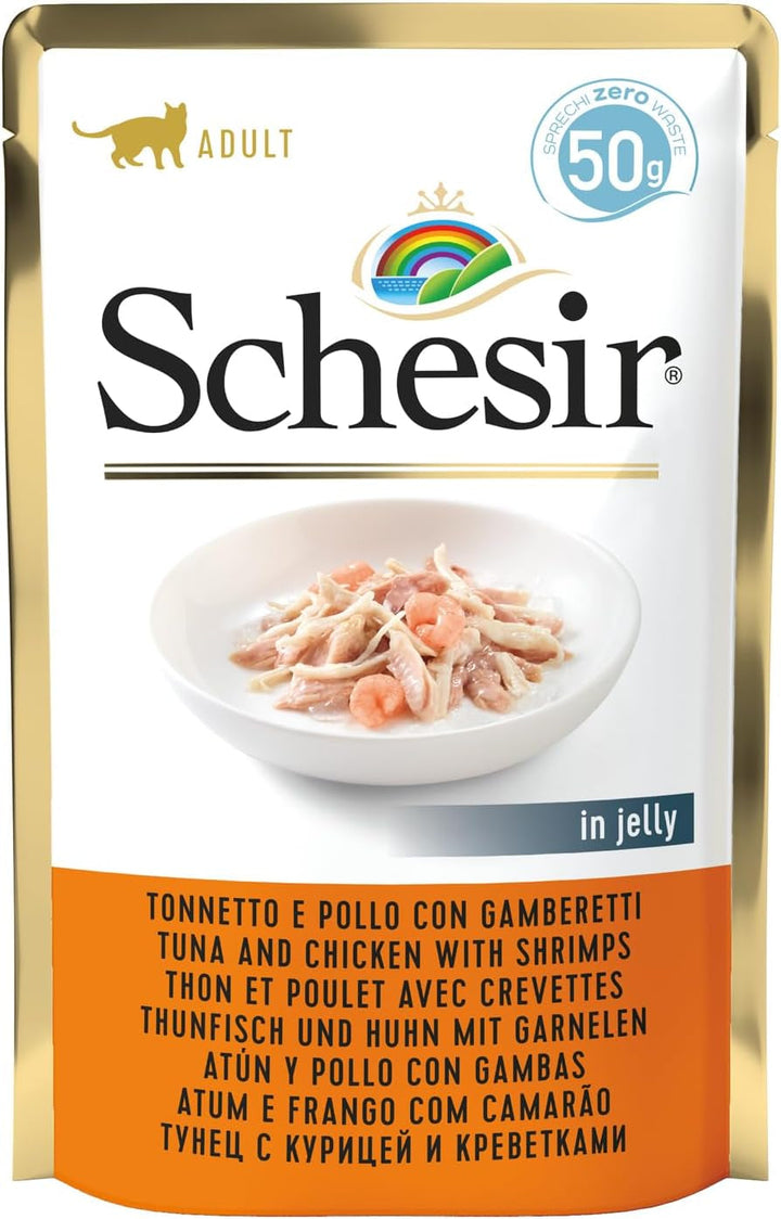 Cat Jelly Tuna With Seabass, hrană umedă pentru pisici, 30 pungi X 50 g