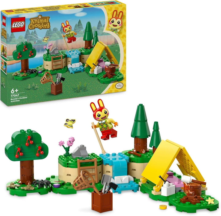 LEGO Animal Crossing Mimmis distracție în aer liber, jucărie creativă pentru copii, set de animale cu figura iepurelui din jocul video, cadou pentru fete și băieți de la 6 ani 77047