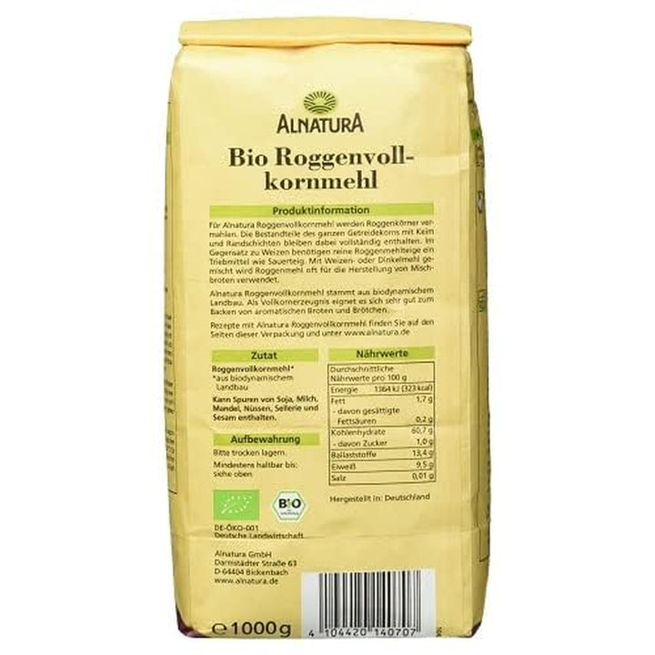 Bio Mehl Roggen-Vollkorn, 1 Kg