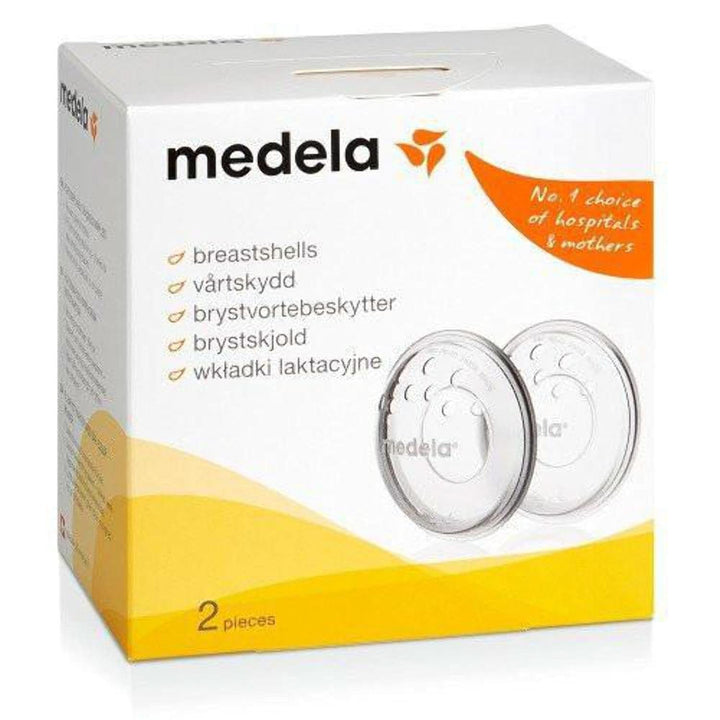 Medela Breast Shells - Bpa-Free, Made from Soft Silicone, with Breathable Ventilation Holes, Includes 2 Shells