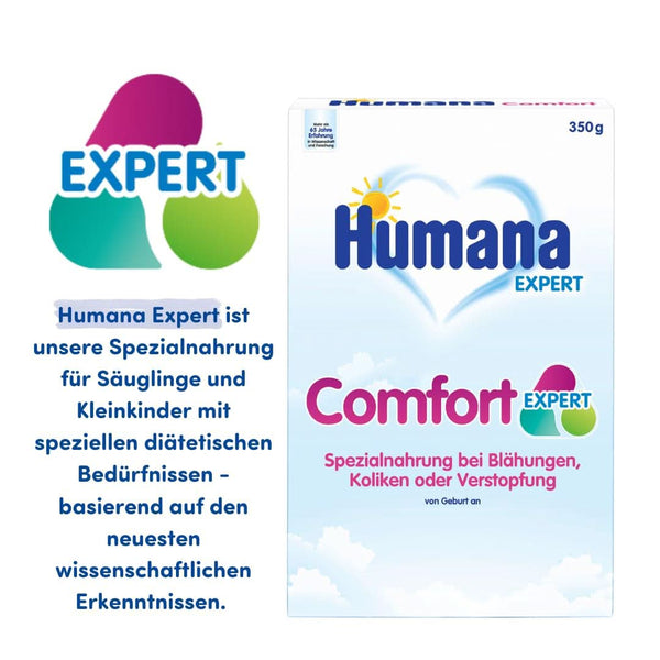 Humana Comfort Expert, Bei Blähungen, Verstopfung Und Drei-Monats-Koliken, Spezialnahrung Bei Verdauungsproblemen, Mit Aufgespaltenem Eiweiß, Von Geburt An, 350 G