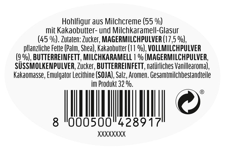 Kinder Schokolade Osterhase Milky Caramel - 1X 110G