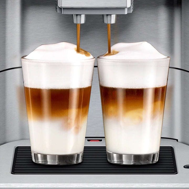 Aparat de cafea complet automat SIEMENS EQ6 plus S700 TE657503EN, Pentru multe specialități de cafea, Spumă de lapte, Măcinător ceramic, Funcție cu două cești, Anticalcar, Curățare automată cu abur, 1500 W, Oțel inoxidabil