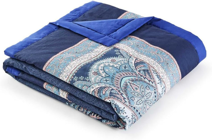 BASSETTI bumbac carouri SABBIONETA culoare BLUE B3 dimensiunea 135X190