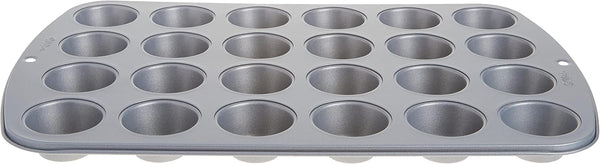 Wilton 24 Er Mini-Muffinbackform, Antihaftbeschichtet, Silber