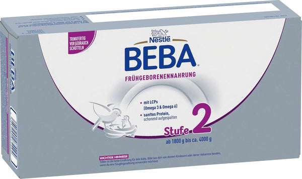 BEBA Frühgeborenennahrung Stufe 2, Spezialnahrung Für Frühgeborene Und Untergewichtige Neugeborene, Trinkfertig, 32Er Pack (32 X 90Ml)