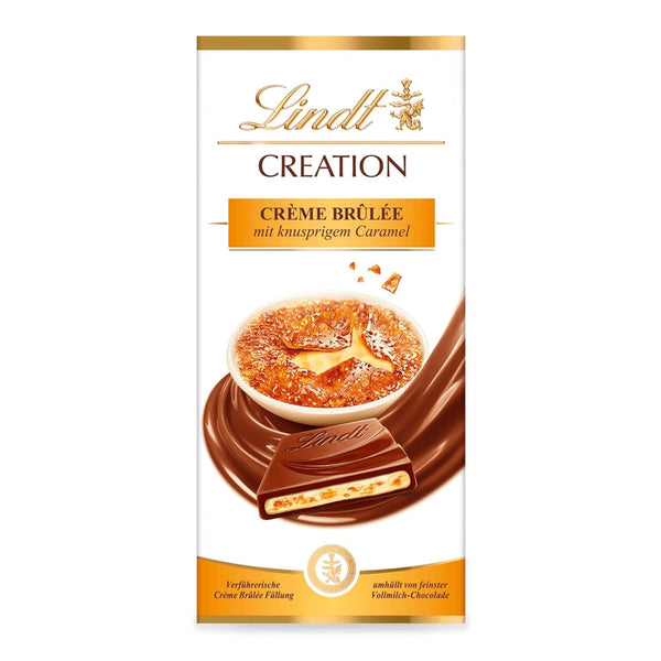 Lindt Schokolade Creation Créme Brûlèe Tafel | Crème Brûlée Füllung Mit Knusprigem Karamell, Umhüllt Von Feinster Vollmilch-Schokolade | Schokoladentafel | Schokoladengeschenk, 150G