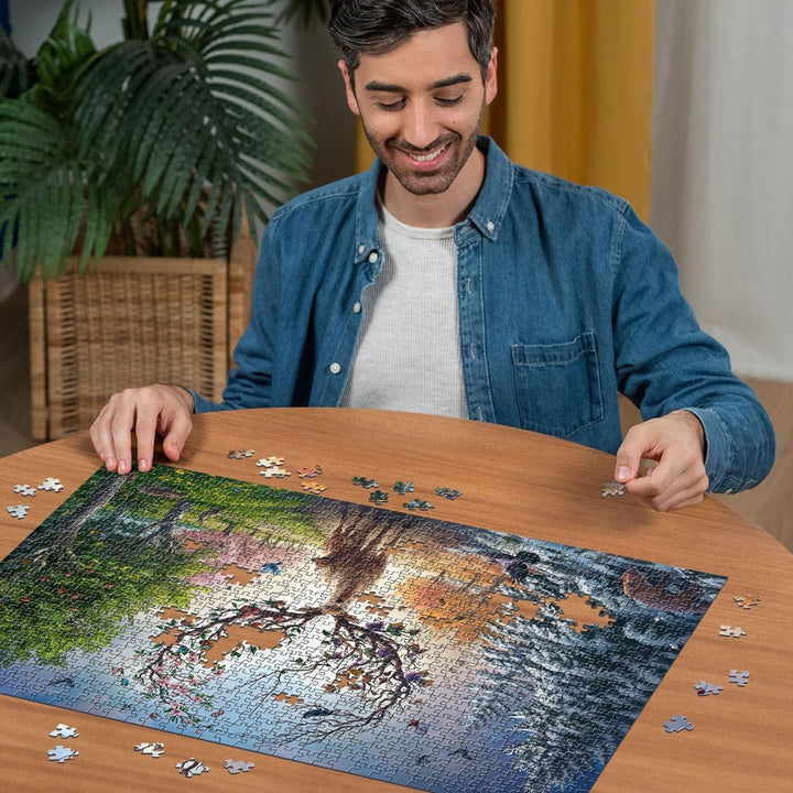 Ravensburger Puzzle 12001088 - Cerbul magic și cele patru anotimpuri - puzzle jigsaw de 1000 de piese pentru adulți cu vârsta de peste 14 ani