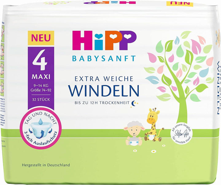 Hipp Babysanft scutece Newborn 1 Carry, pachet de 3 (3 x 24 bucăți)