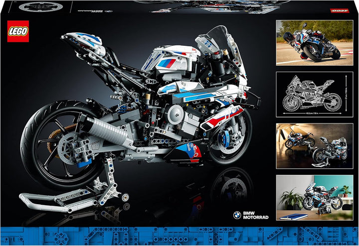 Model de motocicletă LEGO Technic BMW M 1000 RR, kit model pentru adulți, set ca un cadou pentru artizanat pentru bărbați și femei, ca decor pentru casă sau birou 42130